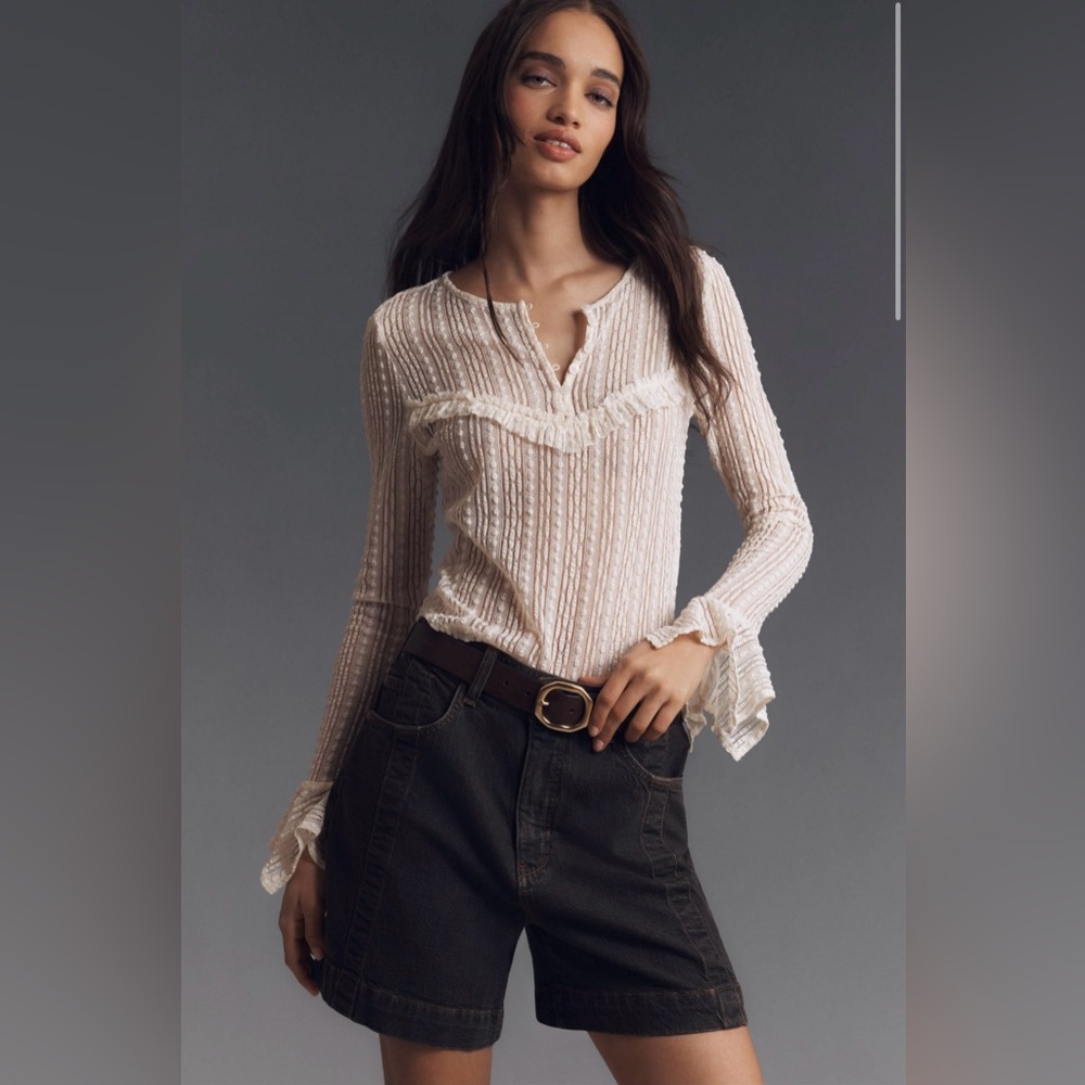 Anthropologie Pilcro Seamed Denim Shorts